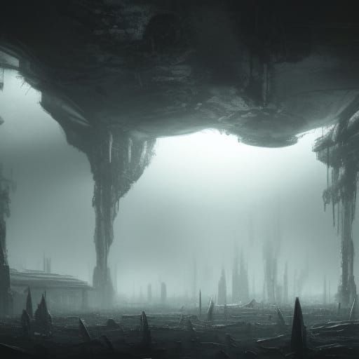 Ominous Underground World: Eldritch Brutalist Concept Art
