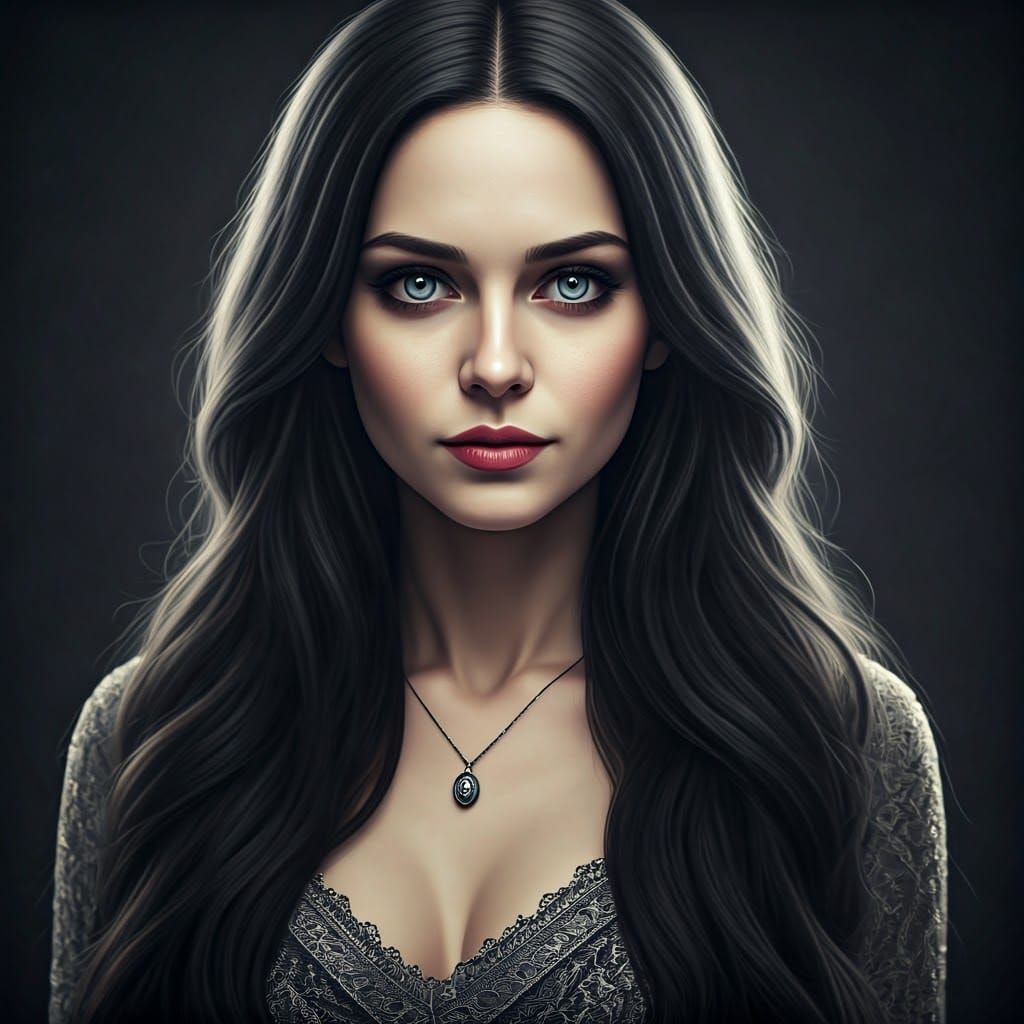 Mysterious Woman Portrait with Dreamlike Lighting