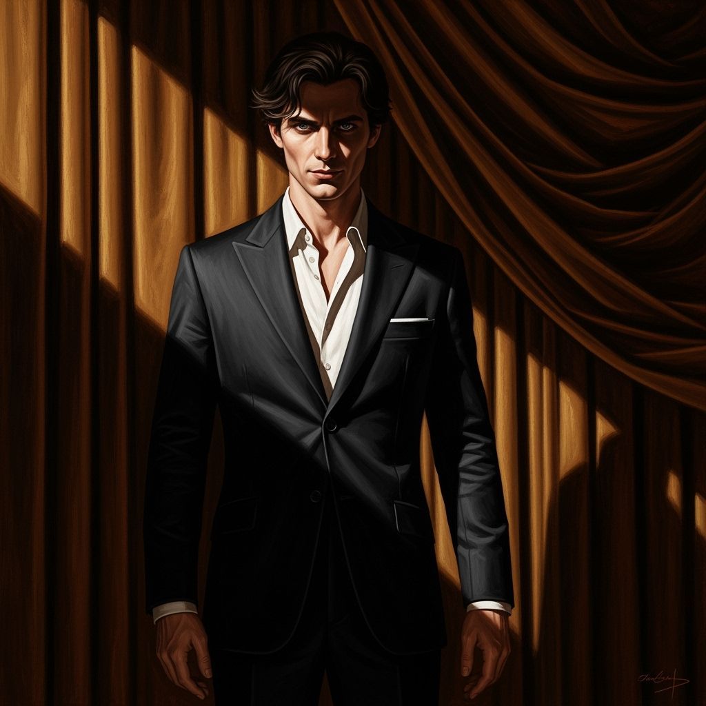 Handsome Tom Riddle in Dark Suit, Caravaggio Style