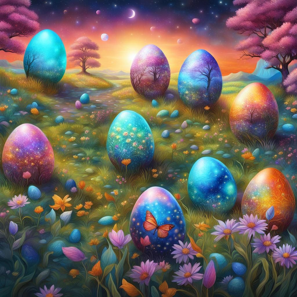 Easter Egg Hunt: Cosmic Illustration by Pablo Amaringo