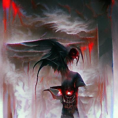 Sinister Angel of Death in Dark Fantasy Style