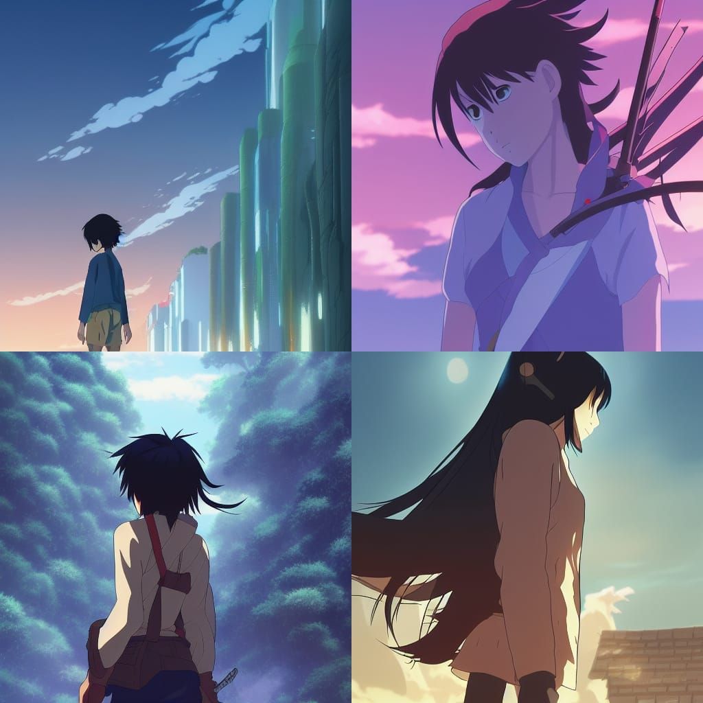 Anime Key Visual in Studio Ghibli Style