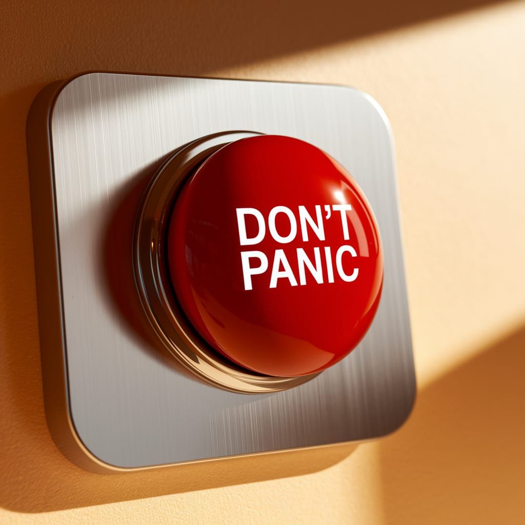 Emergency Button in Warm Light