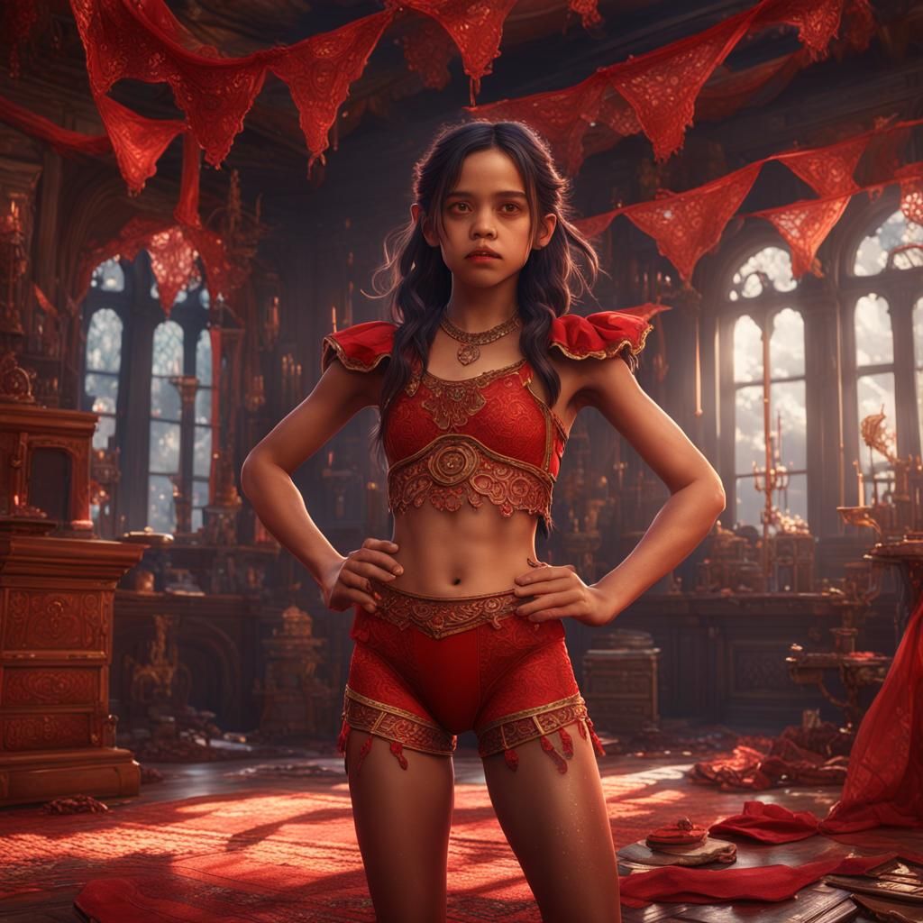 Jenna Ortega Detailed Matte Painting