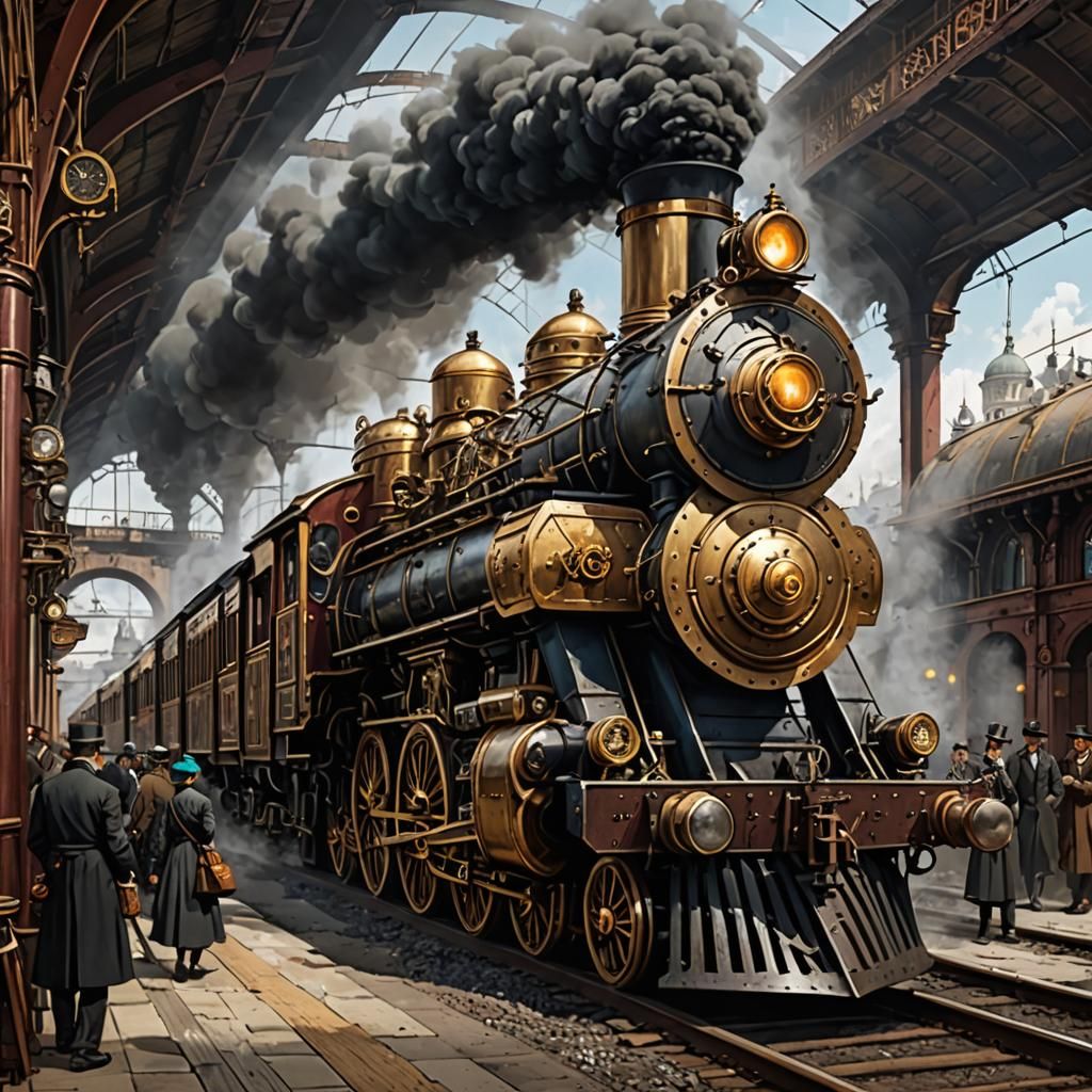 Steampunk Train to Istanbul Inspired by Jules Verne