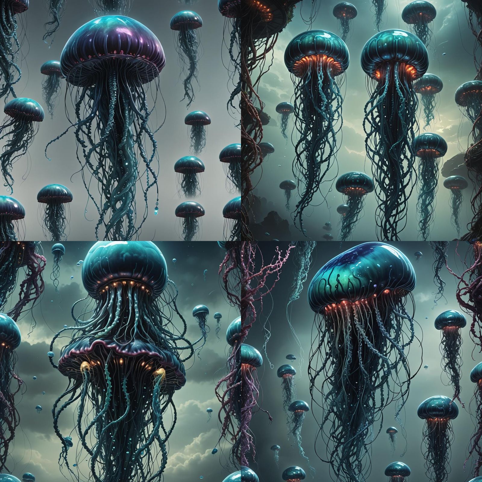 Demonic Bioluminescent Extraterrestrial Portuguese Man o' Wa...