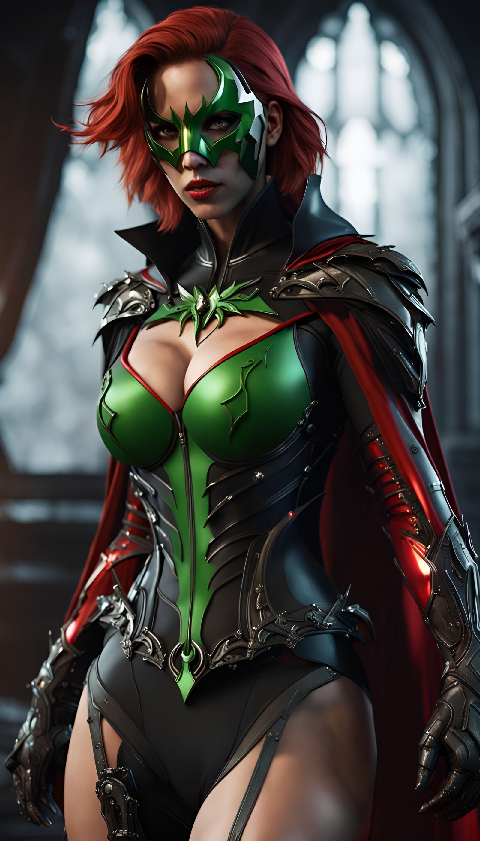 Superhero in Black Armor, 3D Cinematic Render