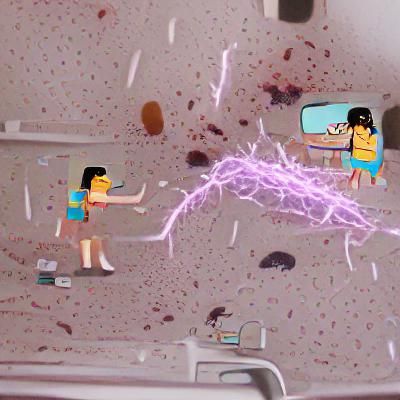 Tina Belcher Cartoon Struck by Zeus' Lightning