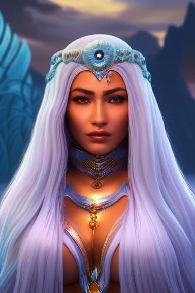 Iemanja: Brazilian Ocean Goddess in Digital Art