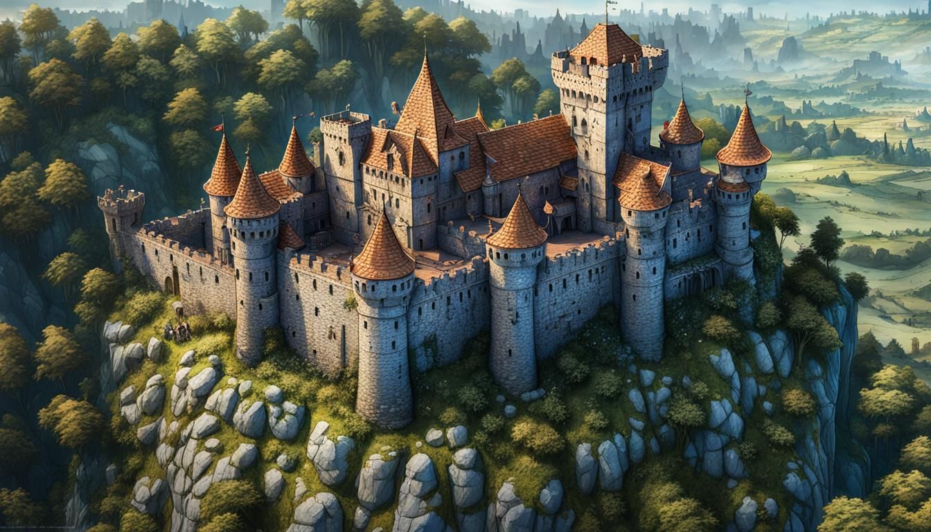 Detailed Medieval Castle in Ultra Quality 8K