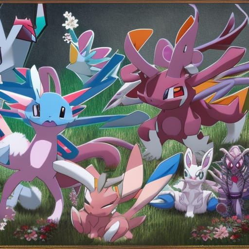 Sylveon in Epic Cinematic Digital Painting