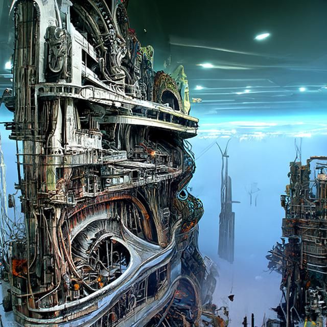 Futuristic Cityscape Render in Hyperrealism Style