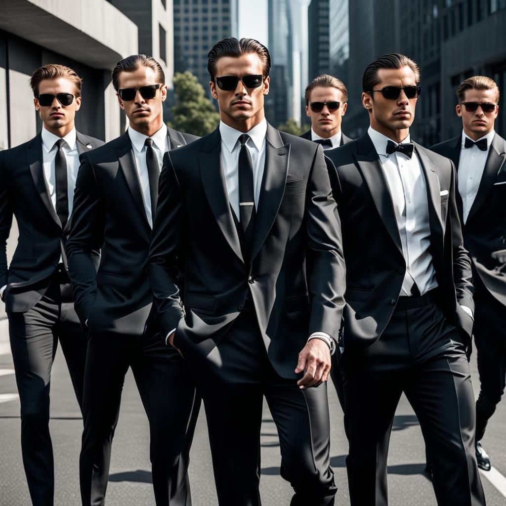 Handsome Young FBI Agents in Tuxedos