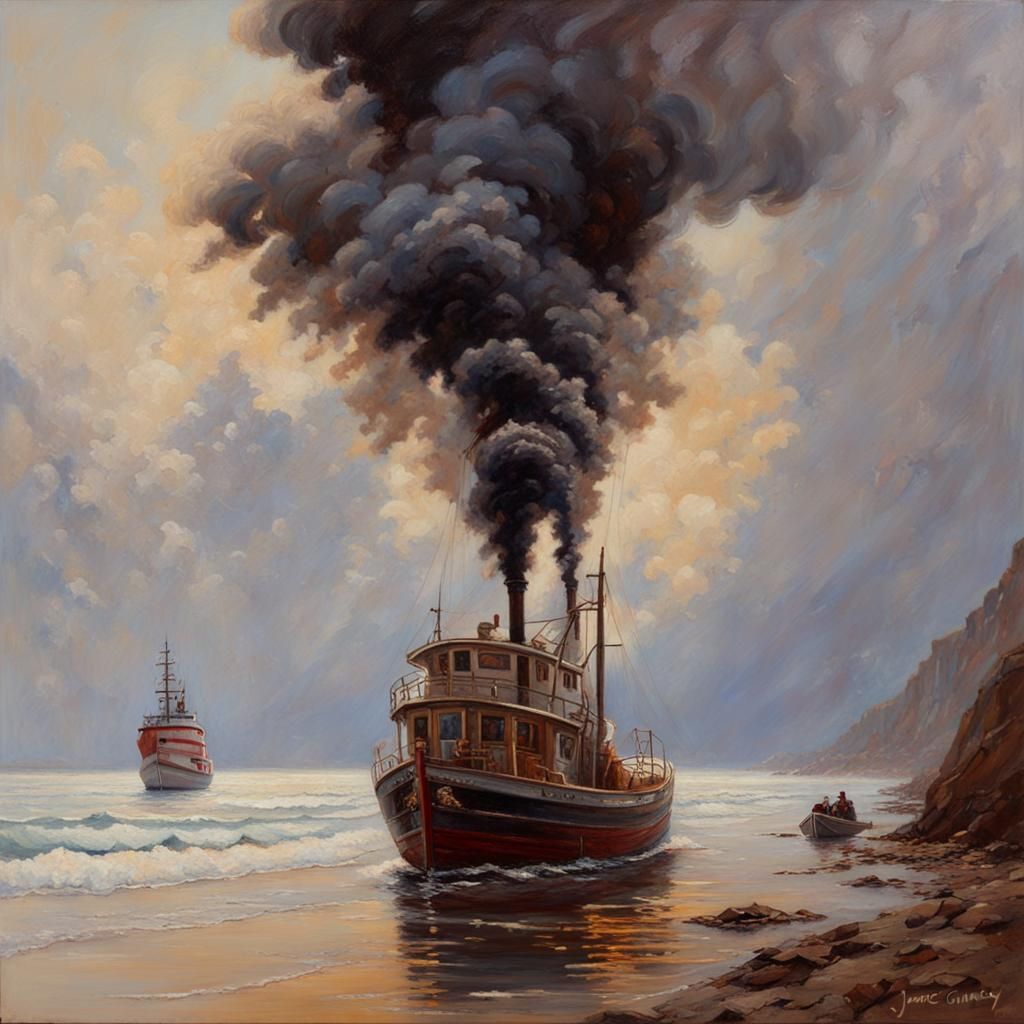 Ethereal Mystic Smoke in Oil Painting Style