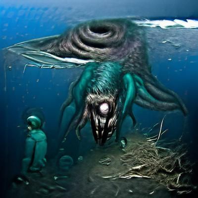 Abyssal Sea Monster Emerges from the Depths