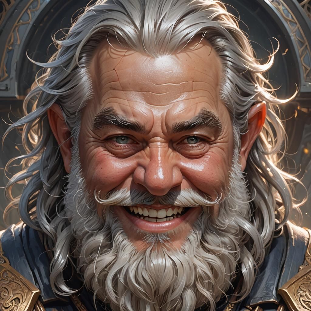 Fantasy Dwarf Portrait in Detailed Digital Art Style