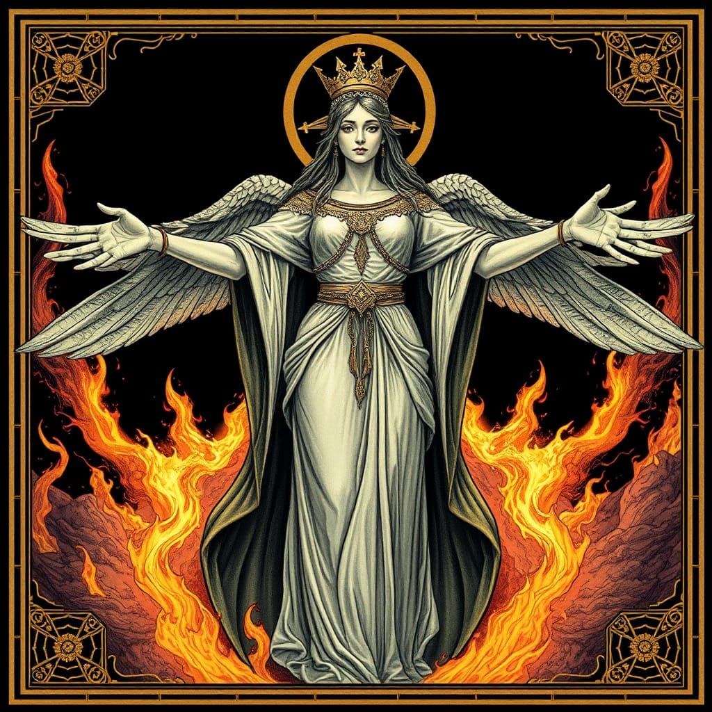 Apocalyptic Female Prophet Digital Art