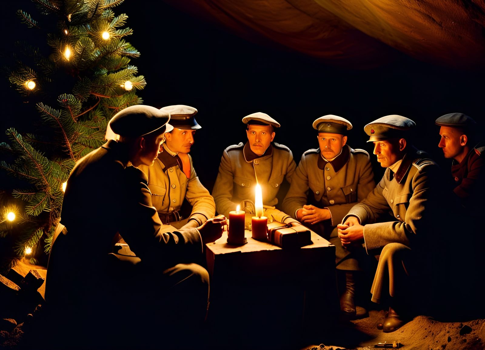 Christmas Truce in World War 1 Trench