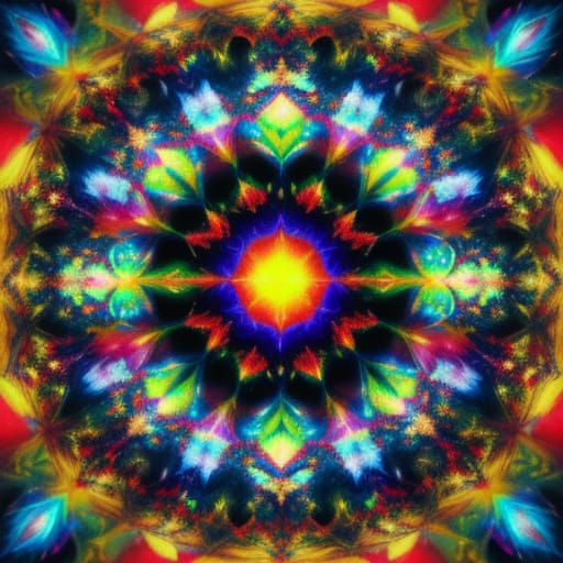 Prism Refraction in Surreal Oil Painting