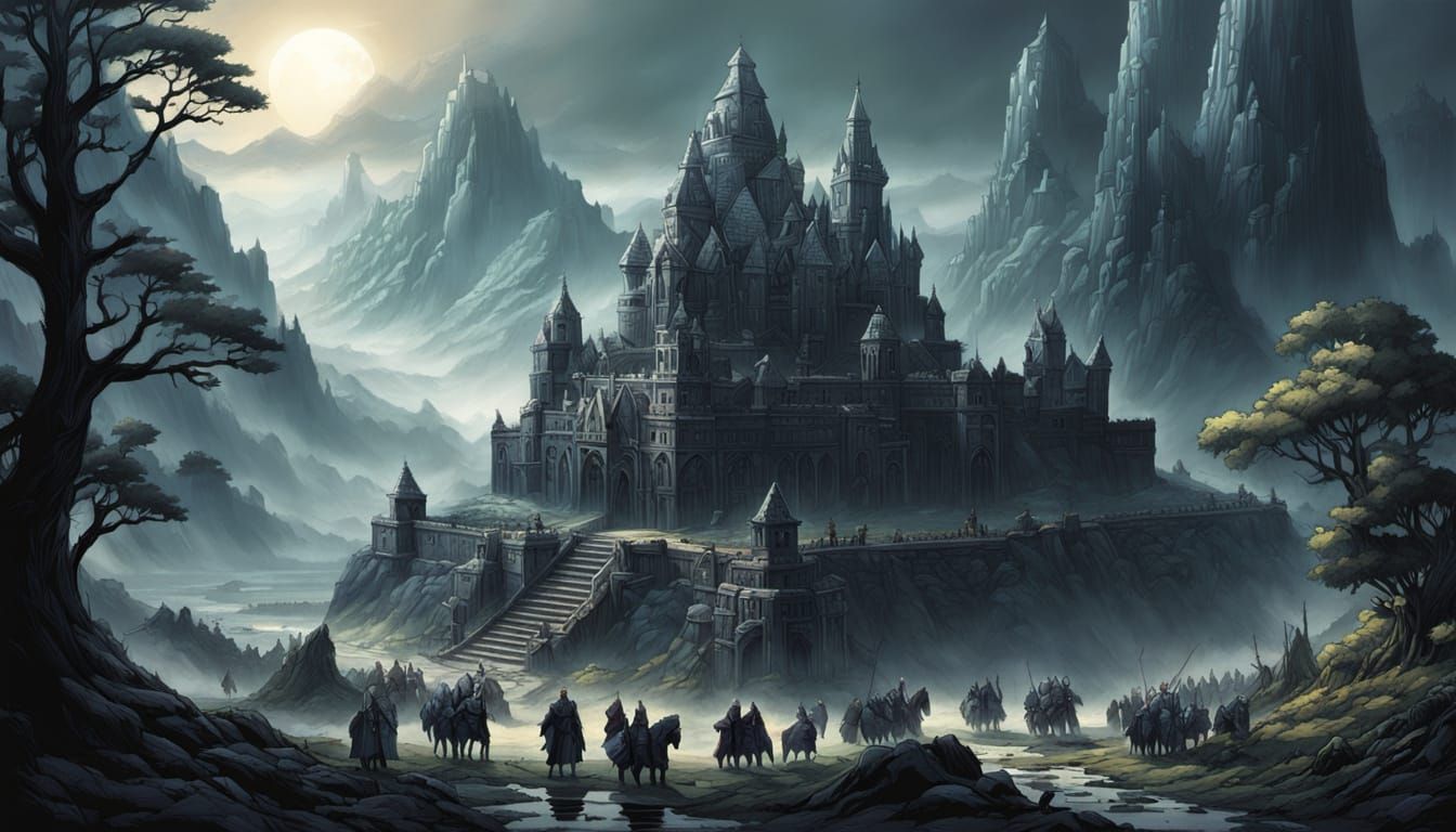 Colossal Chess Set in Misty Valley