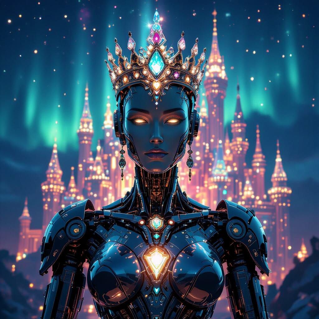 Robotic Machine Goddess in Jewel Castle