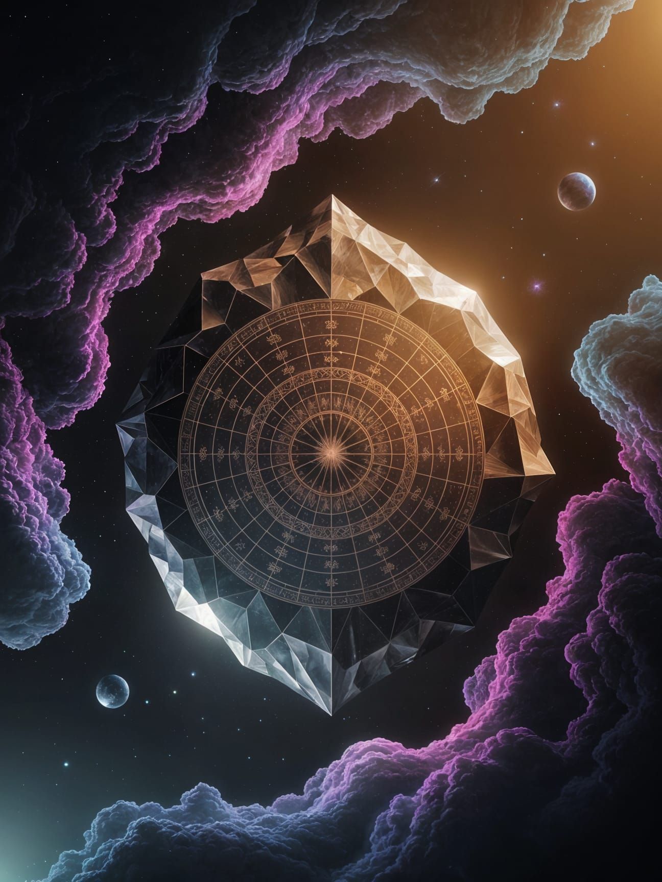 Ancient Crystalline Star Map in Deep Space