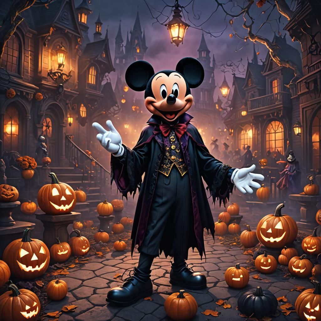 Mickey's Halloween Vampire Party in Baroque Style