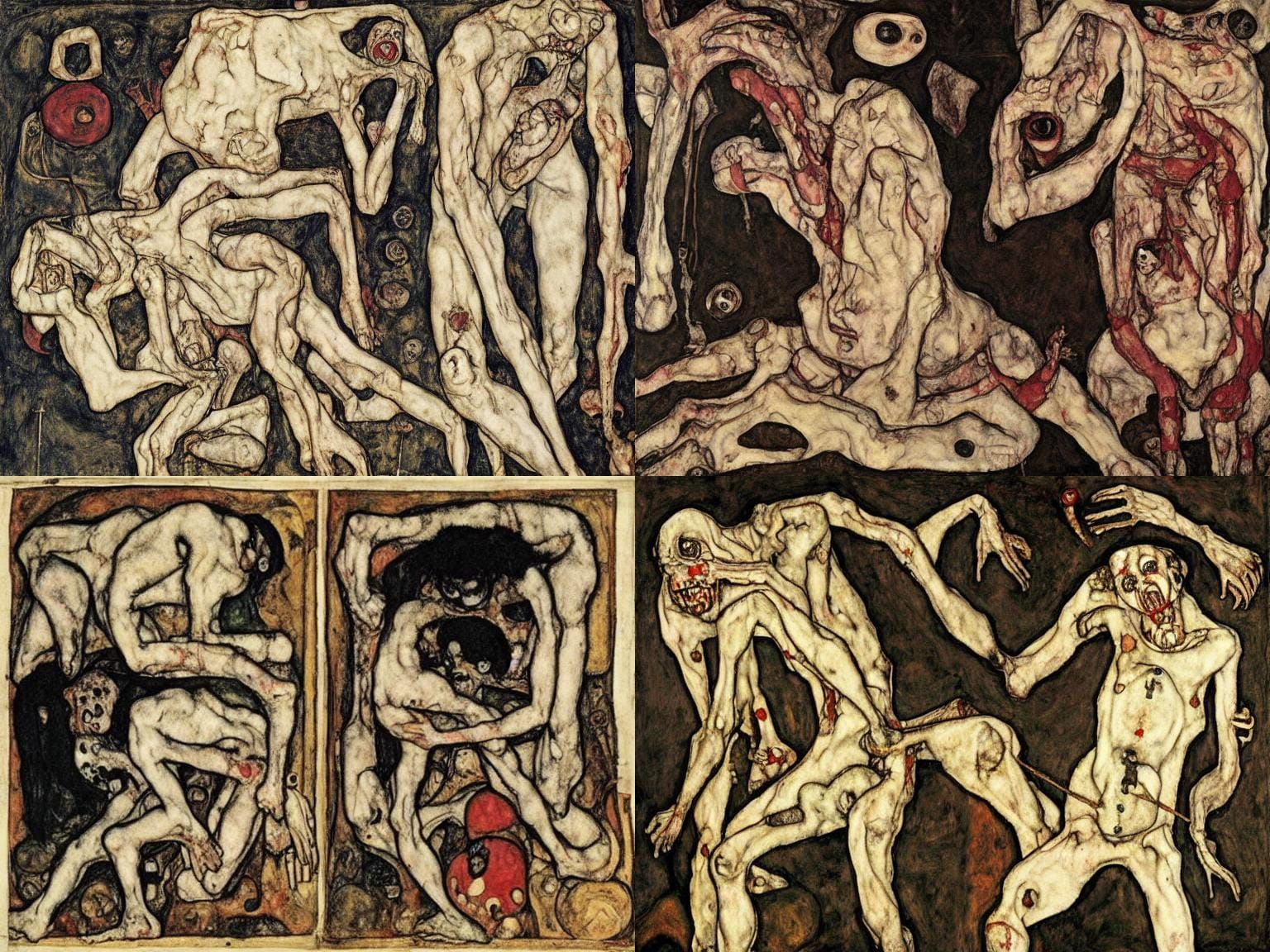 Grotesque Medieval Homunculus in Expressionist Style