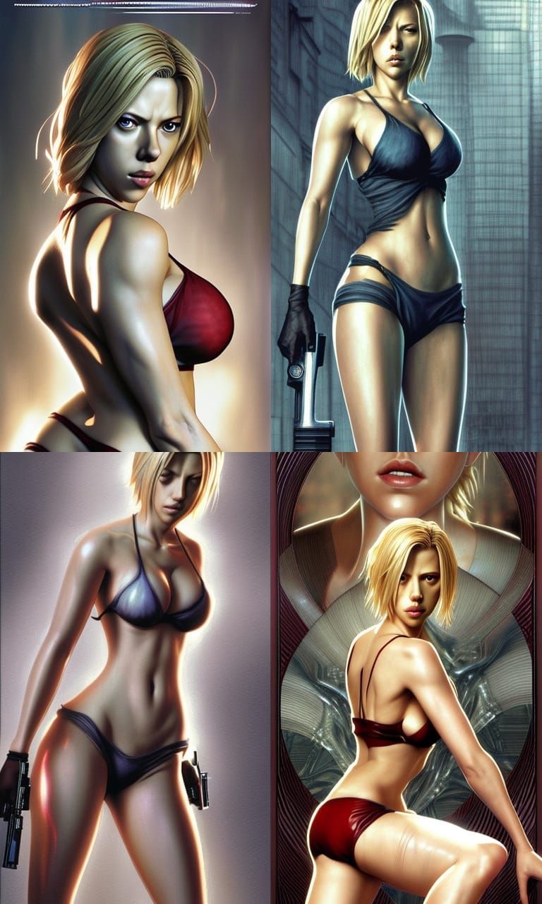 Parasite Eve Movie Poster, Artgerm, Rutkowski, Mucha Style