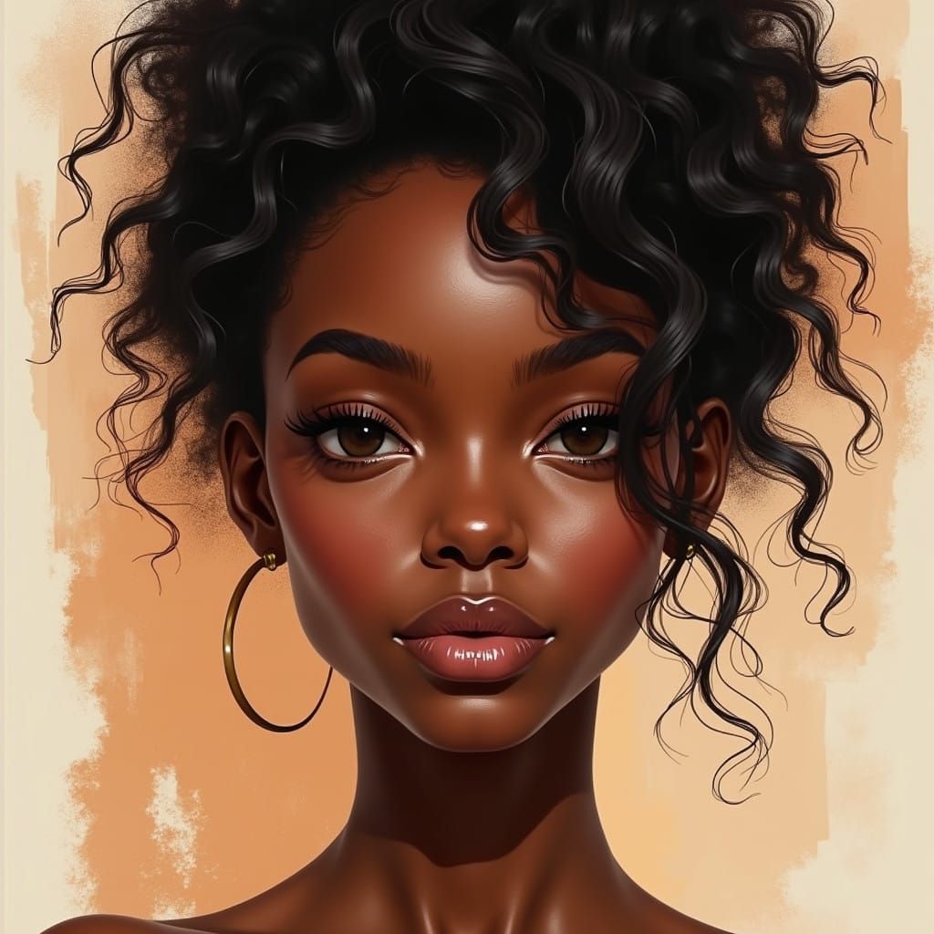 A portrait of a young woman.