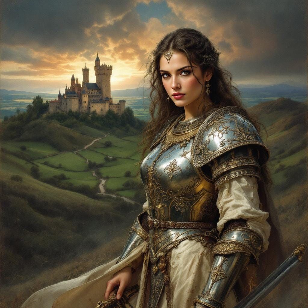 Joan of Arc in Ornate Armor