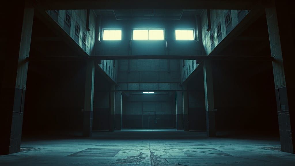 Cinematic Brutalist Warehouse Masterpiece
