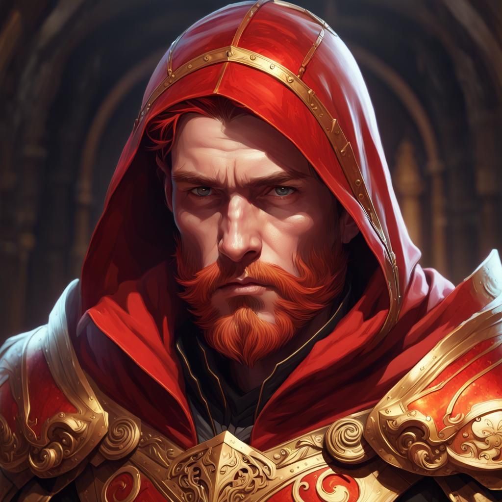 King of Underworld: Hyperdetailed Portrait in Triadic Colors