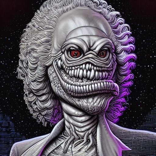 Muppet Giger George Washington Monster Comic Art