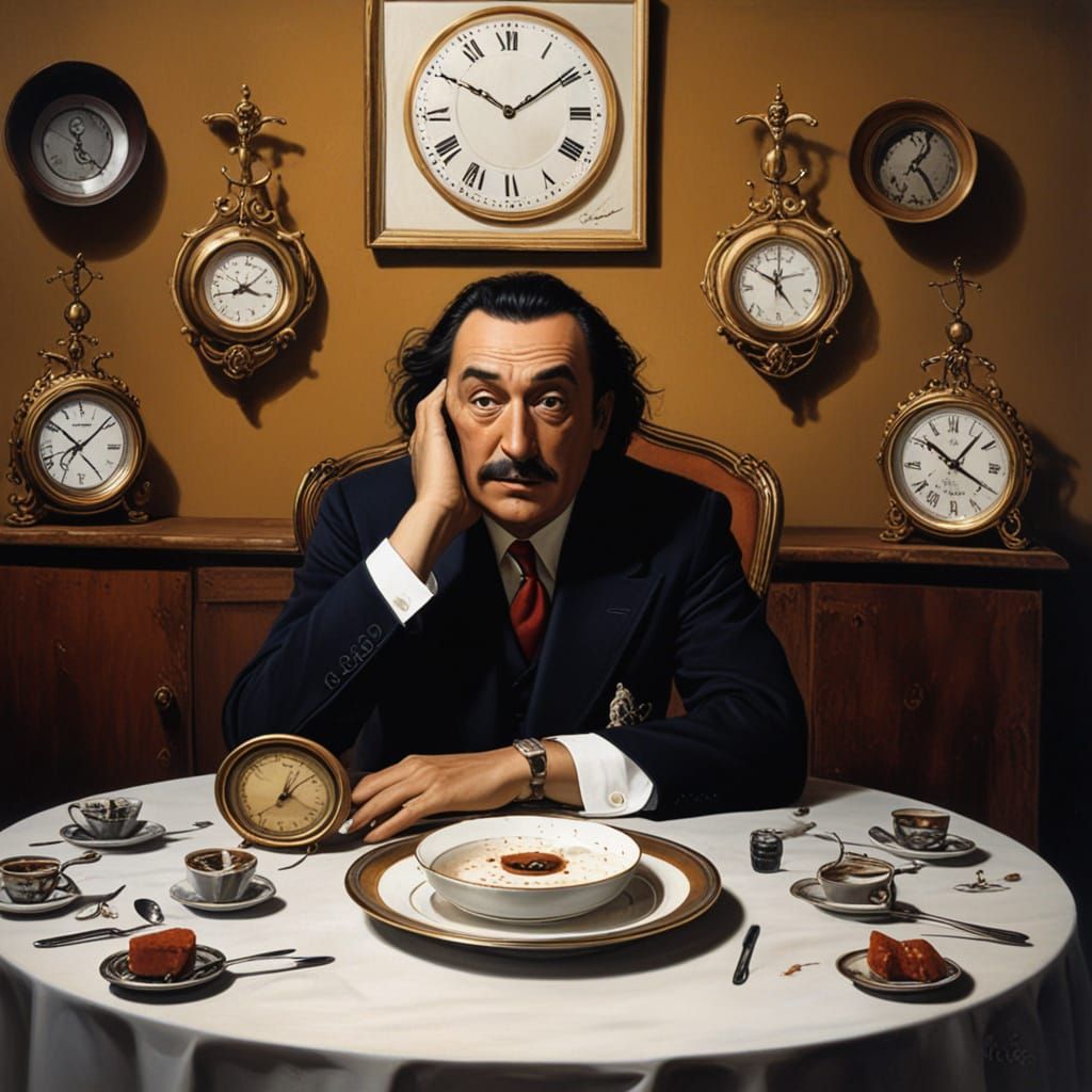 Salvadore Dali Contemplating Time