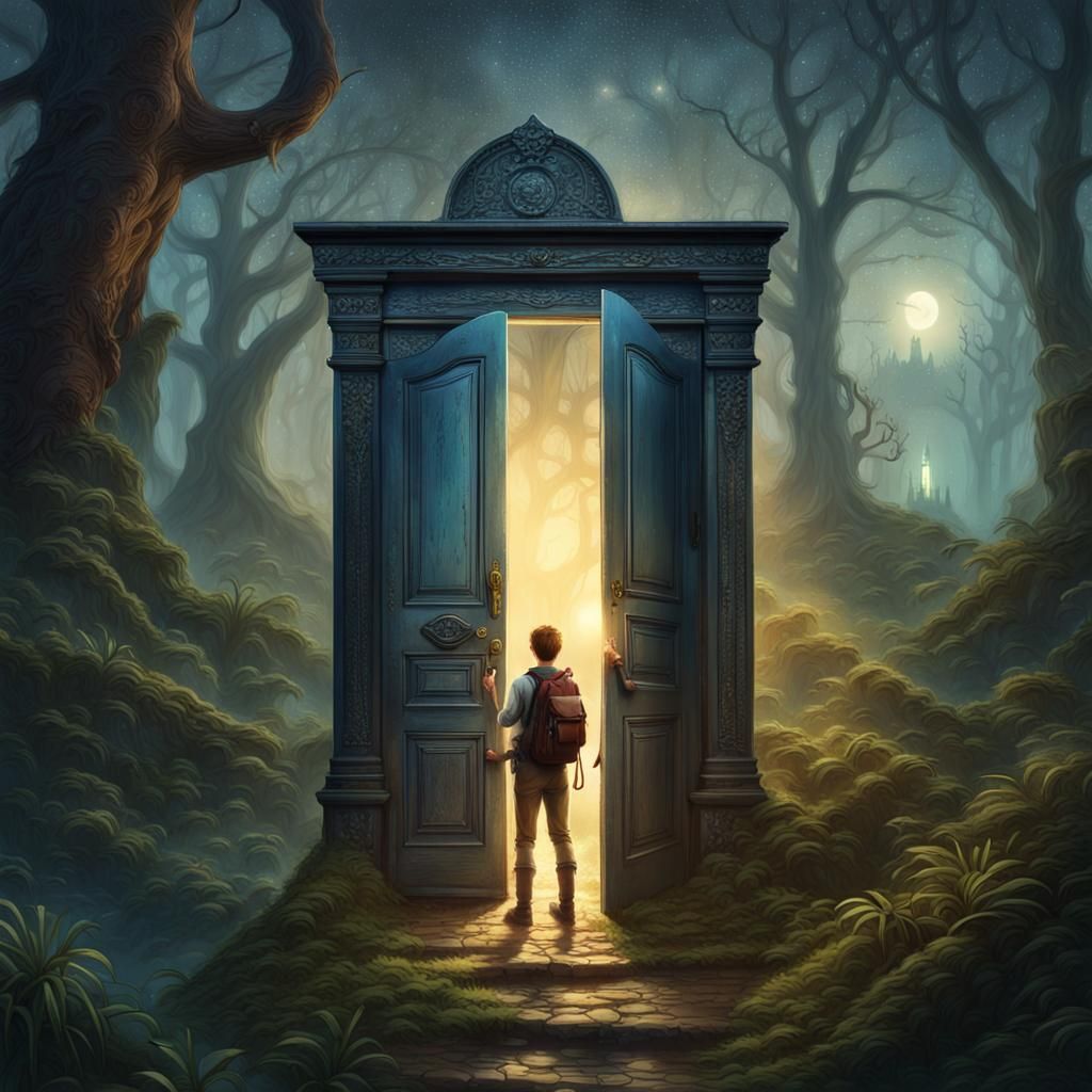 Explorer's Forest Adventure: Fantasy Concept Art