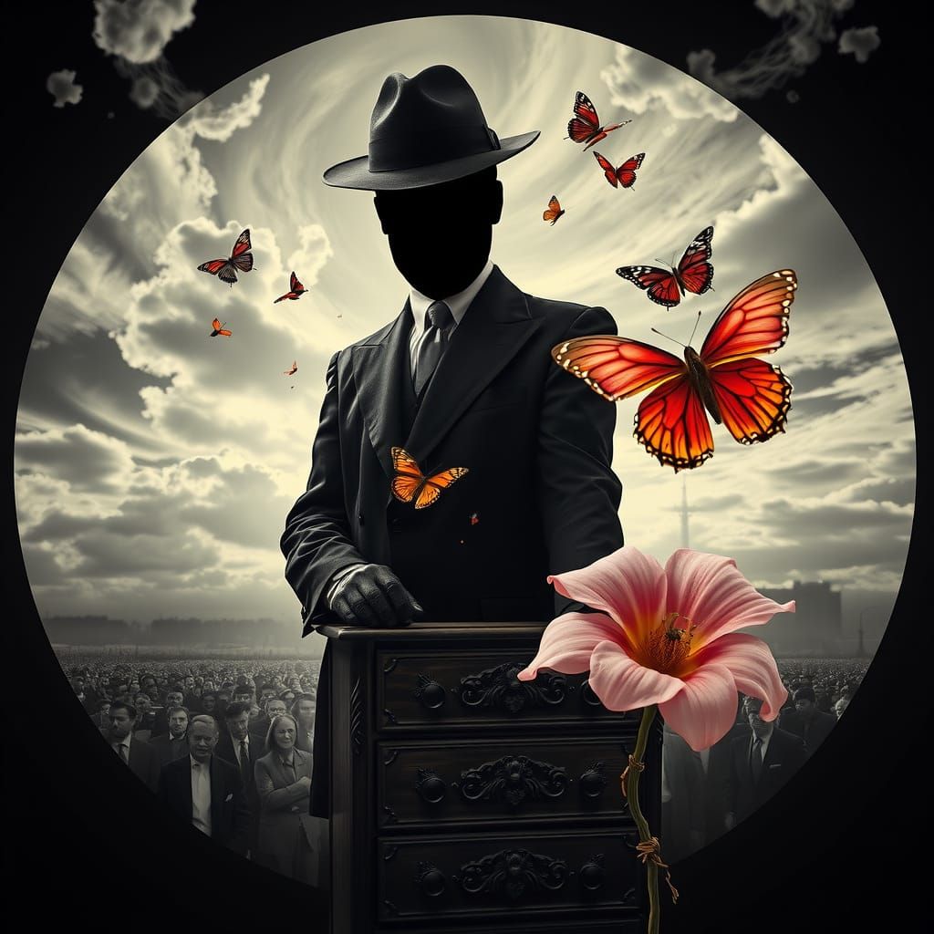 Mysterious Figure in Vintage Attire