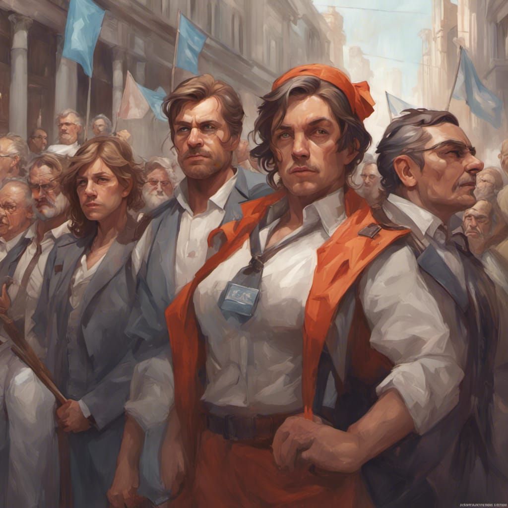 Civil Servants Strike: Hyperdetailed Portrait