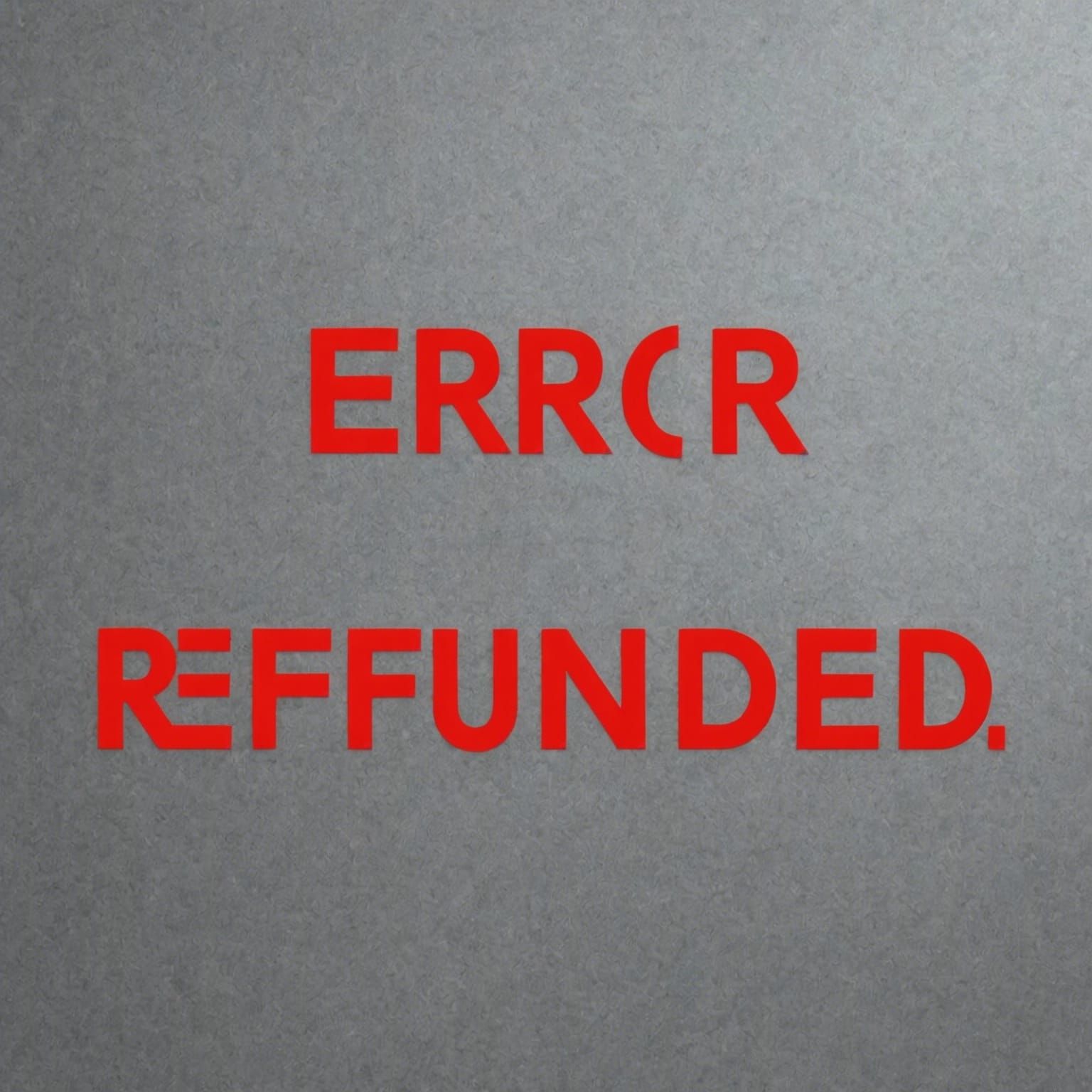 Error Message in Red Font on Grey Background