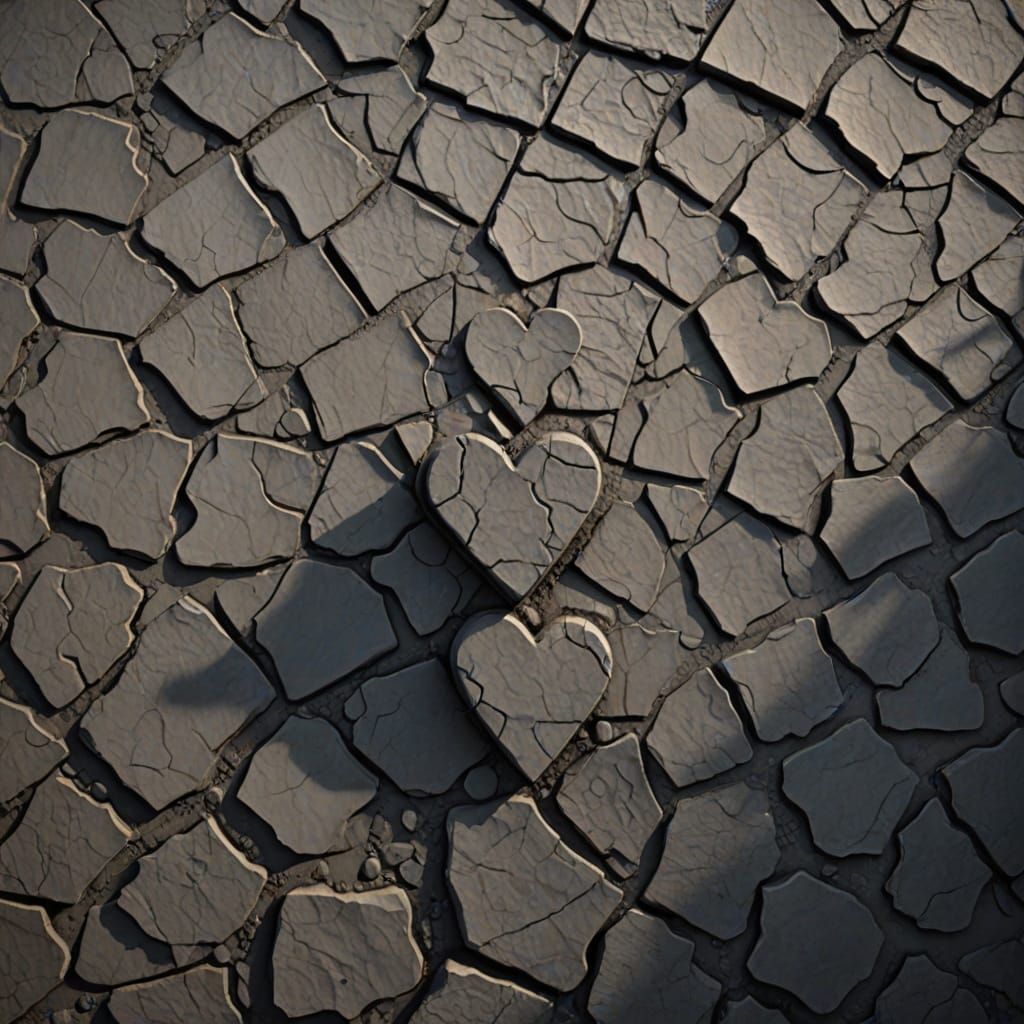 Solitary Figure in Arid Desert Landscape