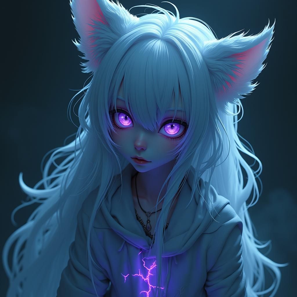 Eerie Anime Girl Possessed by Malevolent Entity