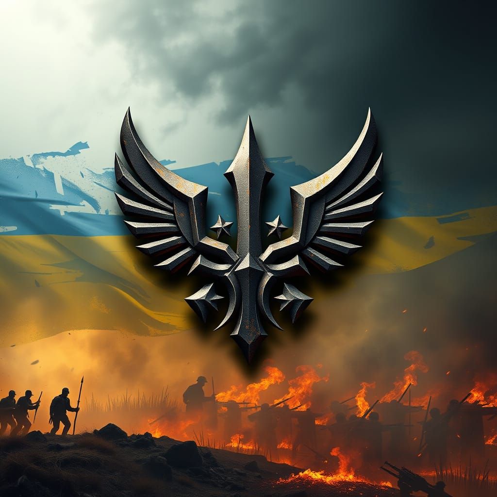 Wolfsangel Symbol in Graphic Art Style