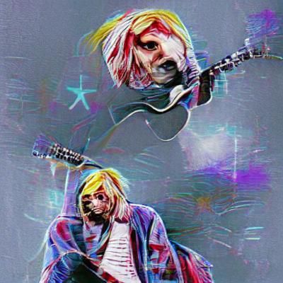 Kurt Cobain Pop Art Portrait