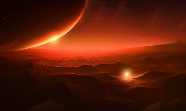 Cosmic Landscape Rendered with Octane