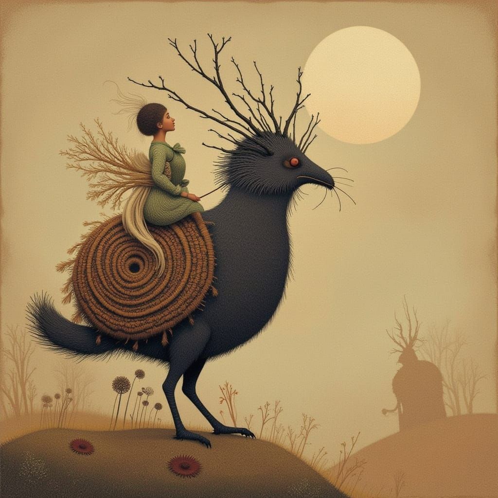 Enigmatic Cicada Song in Dark Arts Style