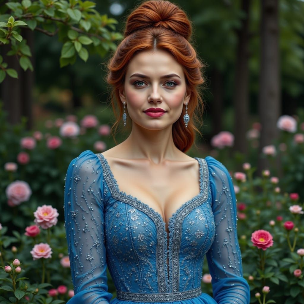 doe and beautiful Scarlett O'Hara in constellation, beautifu...