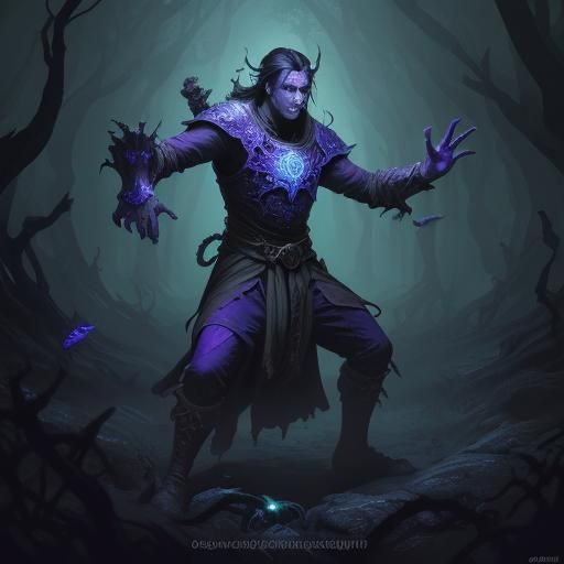 Treant Grove Opens to Negative Plane: Dark Fantasy Art