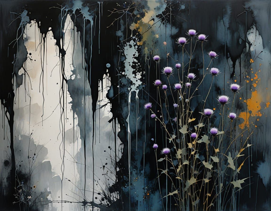 Mysterious Waterfall in Geometric Abstraction