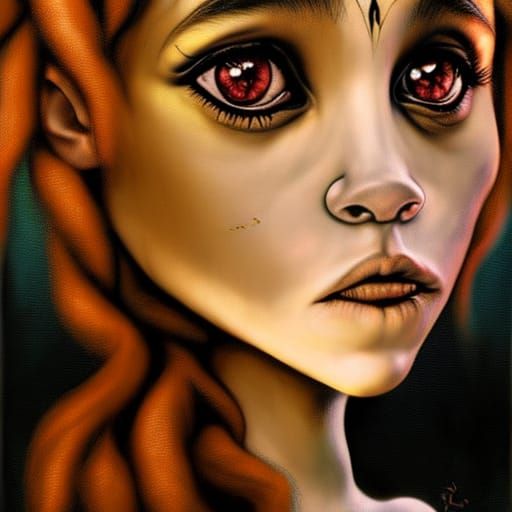 Fantasy Navajo Woman Portrait in Soft Colors