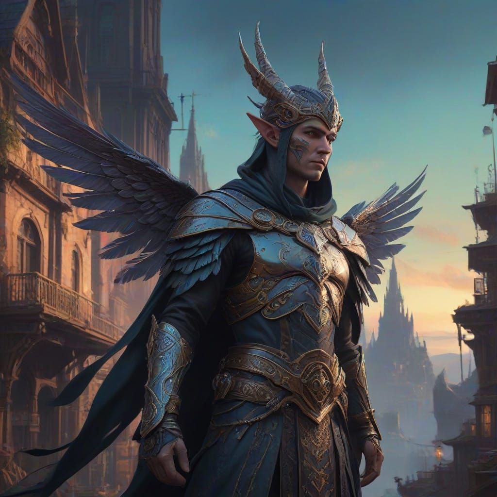 Sorcerer of Enchanted Realms in Elven Attire